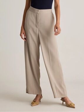 Quince Stretch Crepe Classic Trouser Pants Size 12